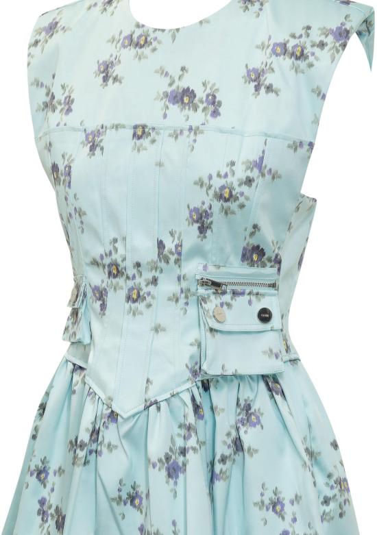 26SS 가니 숏 원피스 A103048107Z LICHTBLUE - GANNI