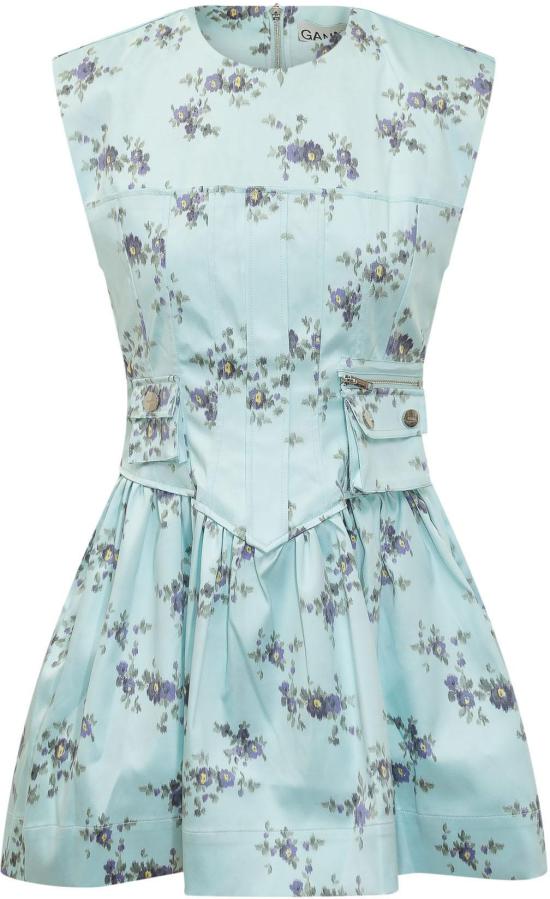 26SS 가니 숏 원피스 A103048107Z LICHTBLUE