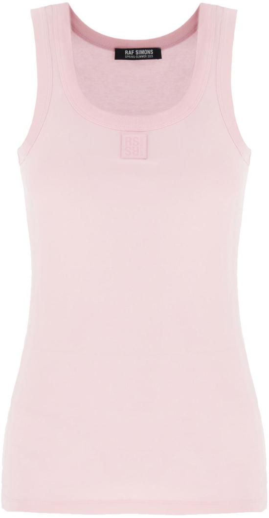  라프 시몬스 민소매 티셔츠 231W122A0034 PINK