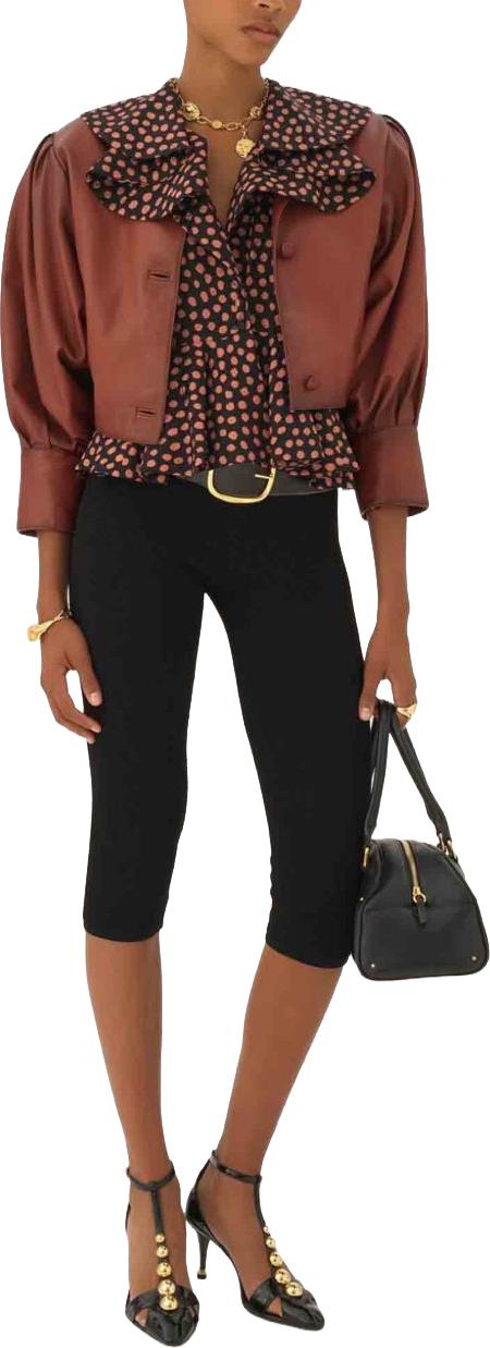 26SS 끌로에 가죽 자켓 CH26SCV97201642 BROWN - CHLOE