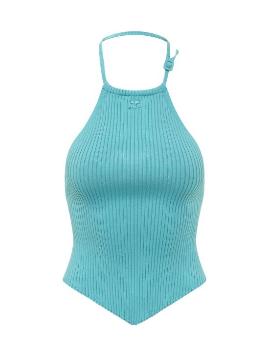 26SS 쿠레쥬 민소매 티셔츠 226MTO511FI0001 7027 AQUA