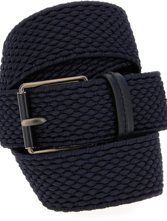 26SS 에르메네질도제냐 가죽 벨트 B124AZLHINTNAV BLUE - ERMENEGILDO ZEGNA