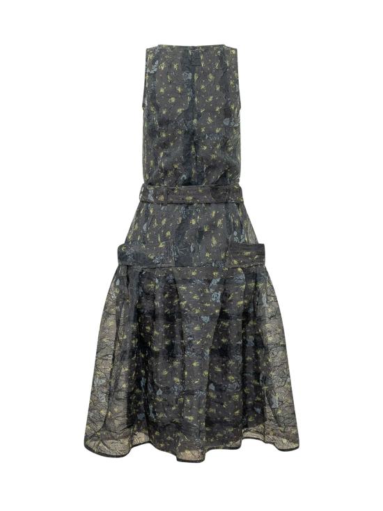 26SS 가니 미디 원피스 A1030458 052 BLACK SAND - GANNI