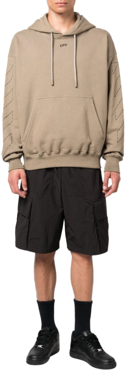  오프화이트 스티치 스케이트 후드 티셔츠셔츠 OMBB085F23FLE0196110 BEIGE - OFF WHITE