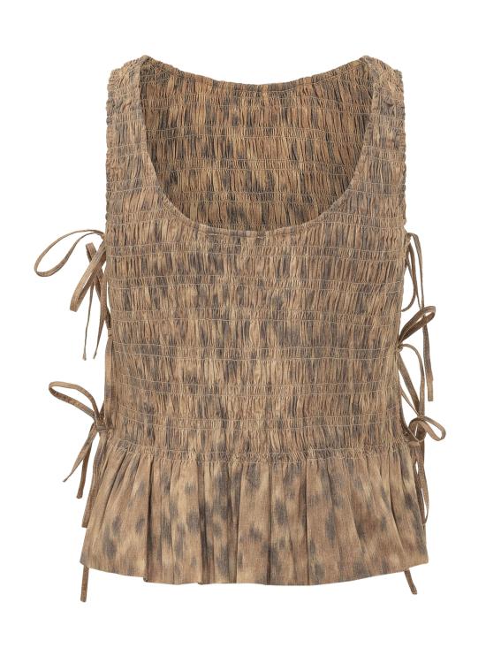 26SS 가니 민소매 티셔츠 A1040271 ZZT BURRO - GANNI