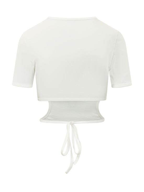 26SS 쿠레쥬 반팔 티셔츠 226JTS256JS0203 0001 HERITAGE WHITE - COURREGES