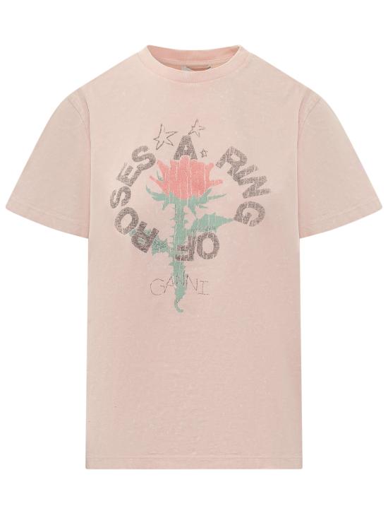 26SS 가니 반팔 티셔츠 A1050152 0BN PEACHSKIN