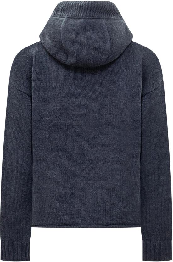 25FW JW앤더슨 앵커 자수 지퍼 후디 KW1429YN0412768 NAVY - JW ANDERSON