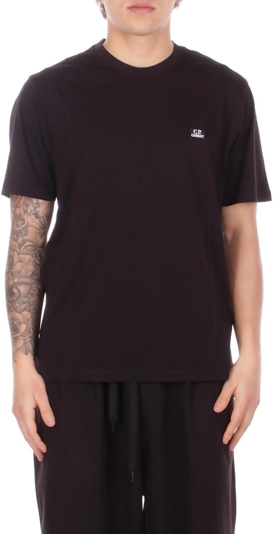 26SS 씨피 컴퍼니 30/1 저지 숏슬리브 로고 패치 티셔츠 RCCMTS726A005100W999 BLACK