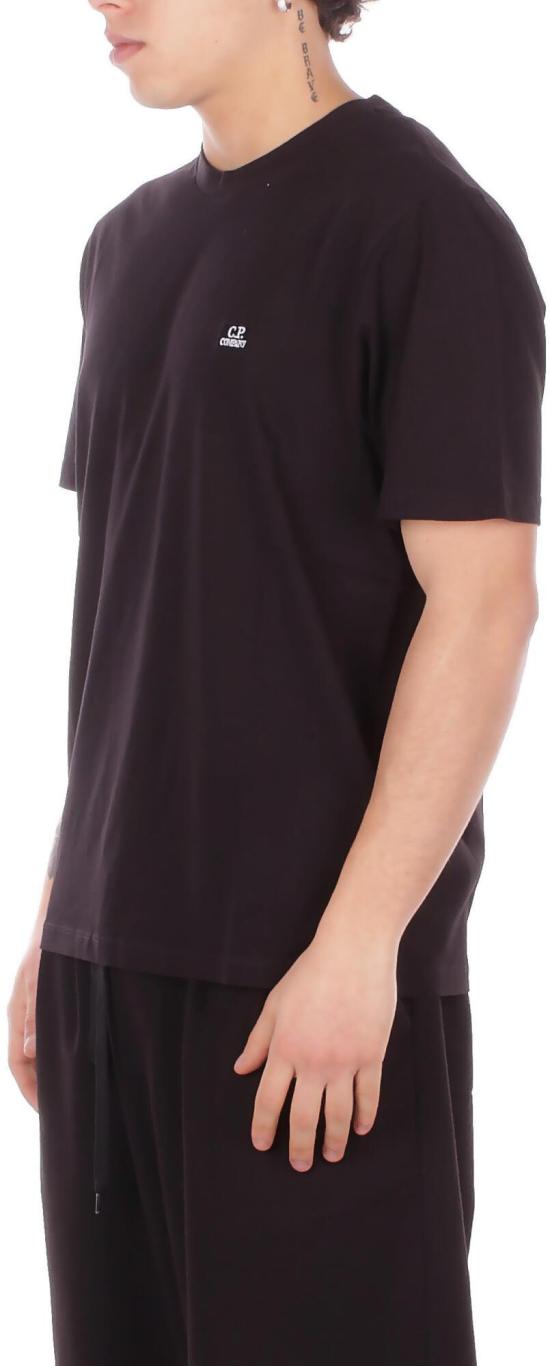 26SS 씨피 컴퍼니 30/1 저지 숏슬리브 로고 패치 티셔츠 RCCMTS726A005100W999 BLACK - C.P. COMPANY