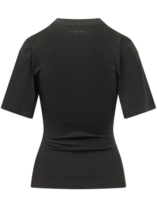 26SS 쿠레쥬 반팔 티셔츠 226JTS168JS0233 9999 BLACK - COURREGES