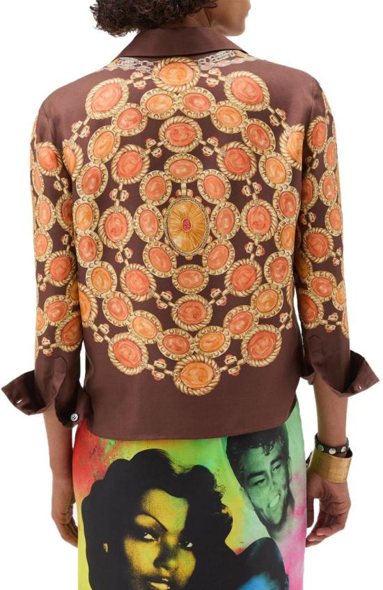 26SS 베르사체 블라우스 10242311A179525N940 BROWN - VERSACE