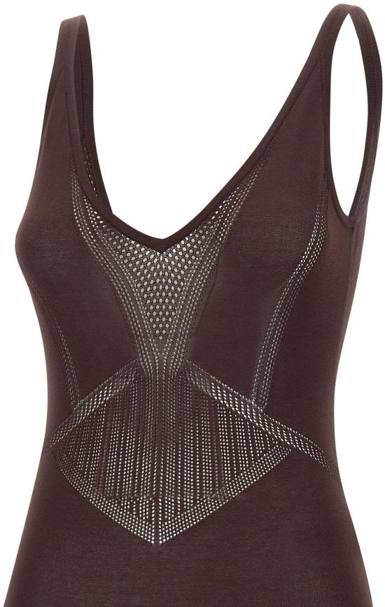 26SS 엘리자베타프랜치 바디수트 티셔츠 BK80W61E2644 BROWN - ELISABETTA FRANCHI