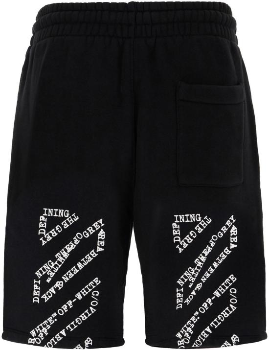 26SS 오프화이트 숏팬츠 OMCI013S26FLE0070001 BLACK - OFF WHITE