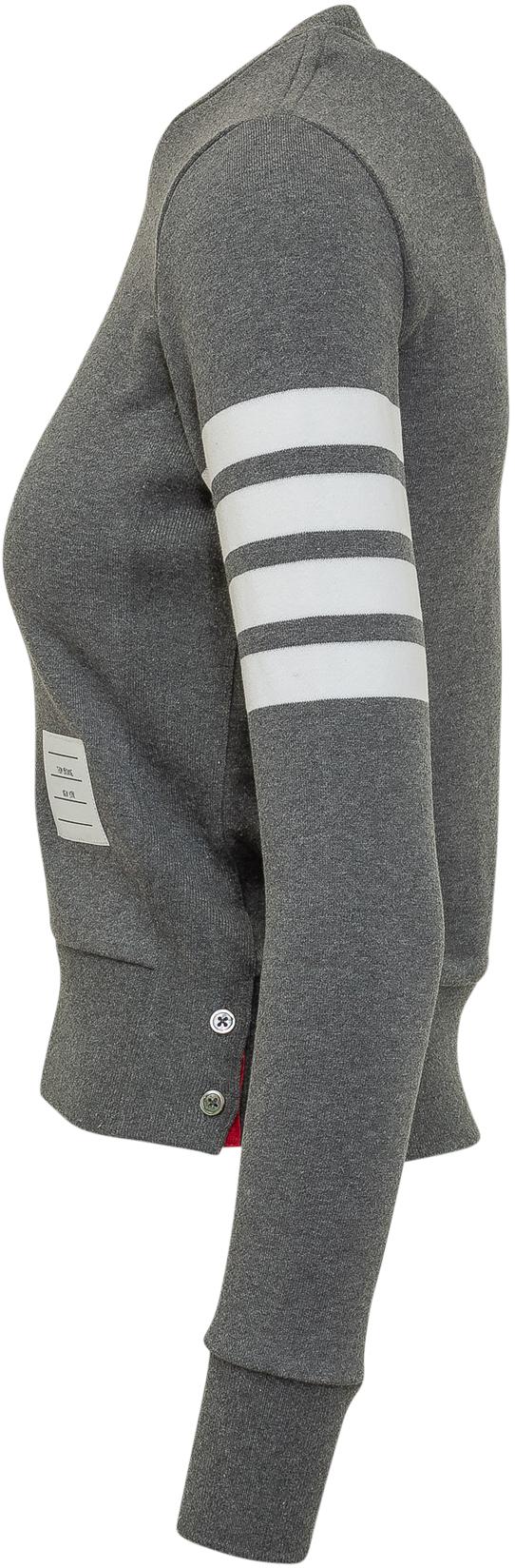 25FW 톰브라운 루프백 저지 니트 엔지니어드 4바 스트라이프 크루넥 풀오버 FJT002A00535025 DONKERGREY - THOM BROWNE