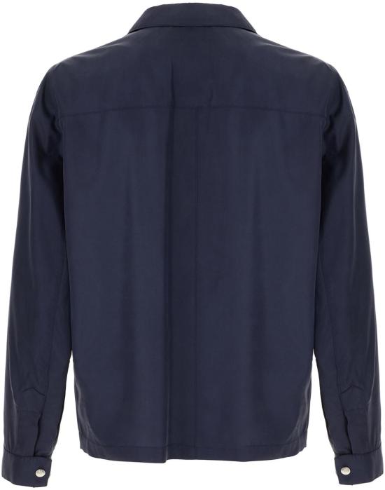 26SS 브루넬로 쿠치넬리 언라인드 멤브레인 실크 블루종 MZ4216541C905 BLUE - BRUNELLO CUCINELLI