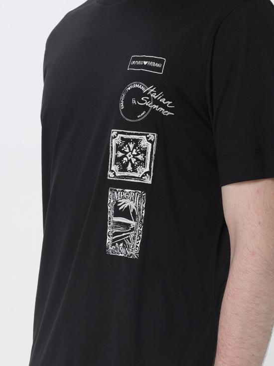 26SS 엠포리오 아르마니 반팔 티셔츠 EM004994AF24470 UC001 Black - EMPORIO ARMANI