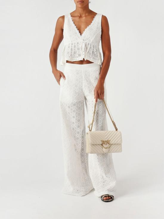 26SS 핑코 팔라초 팬츠 106440A35P Z05 White - PINKO