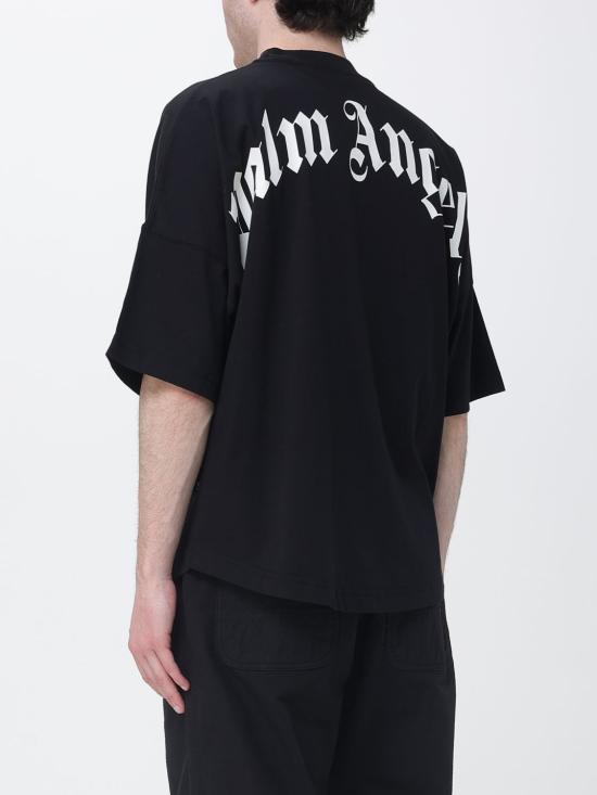 26SS 팜앤젤스 반팔 티셔츠 PMAA10BS26JER007 1003 Black - PALM ANGELS