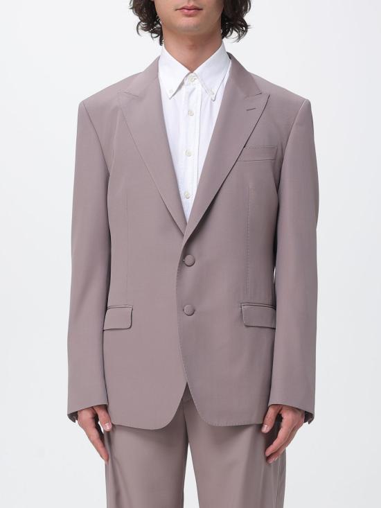 26SS 돌체앤가바나 싱글 브레스티드 울 포플린 자켓 G2NW0THU2BN M0955 Brown