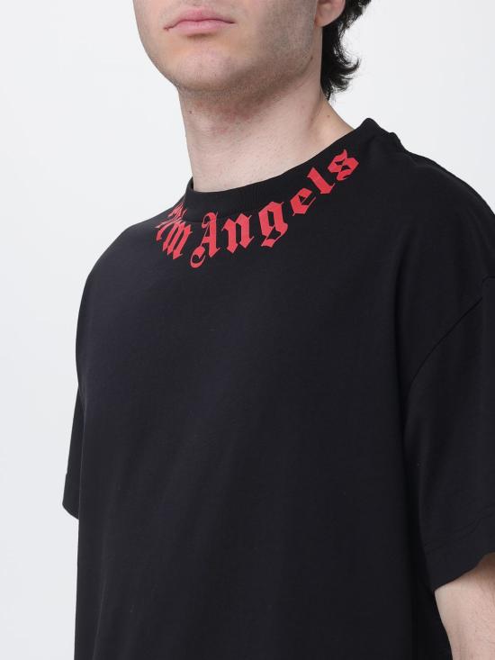 26SS 팜앤젤스 반팔 티셔츠 PMAA109S26JER008 1003 Black - PALM ANGELS