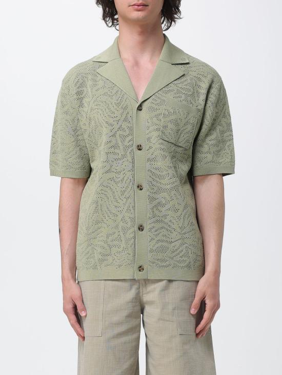 26SS 드롤드무슈 반팔 셔츠 KCA174CO293 Kaki