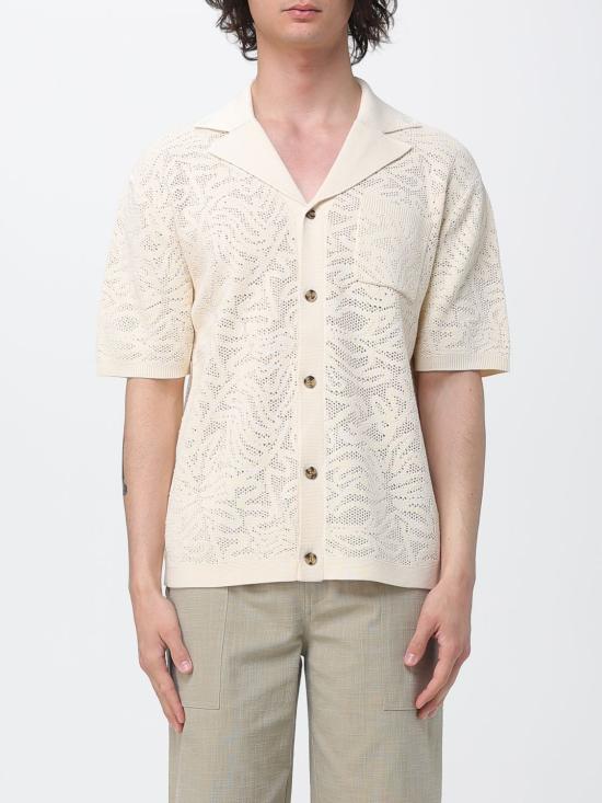 26SS 드롤드무슈 반팔 셔츠 KCA174CO293 OW Beige