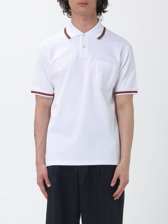 26SS 구찌 코튼 폴로 셔츠 795174XJEOX 9692 White