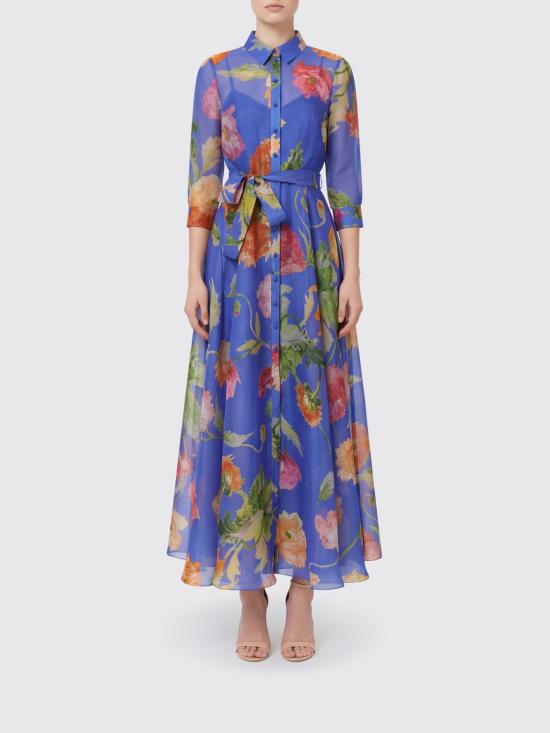 26SS 캐롤리나 헤레라 롱 원피스 R2611N721PRG 475 Blue