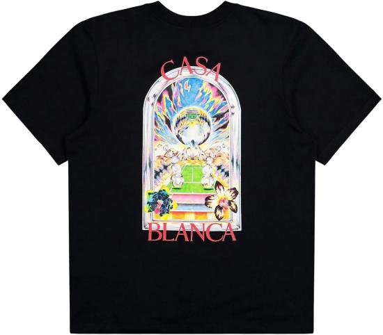 26SS 카사블랑카 탑 MSS26JTS00109 BLACK - CASABLANCA