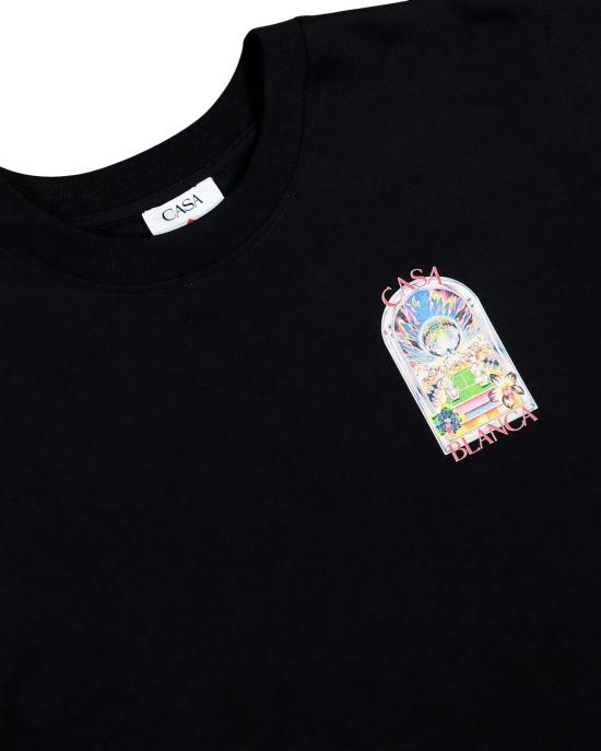 26SS 카사블랑카 탑 MSS26JTS00109 BLACK - CASABLANCA