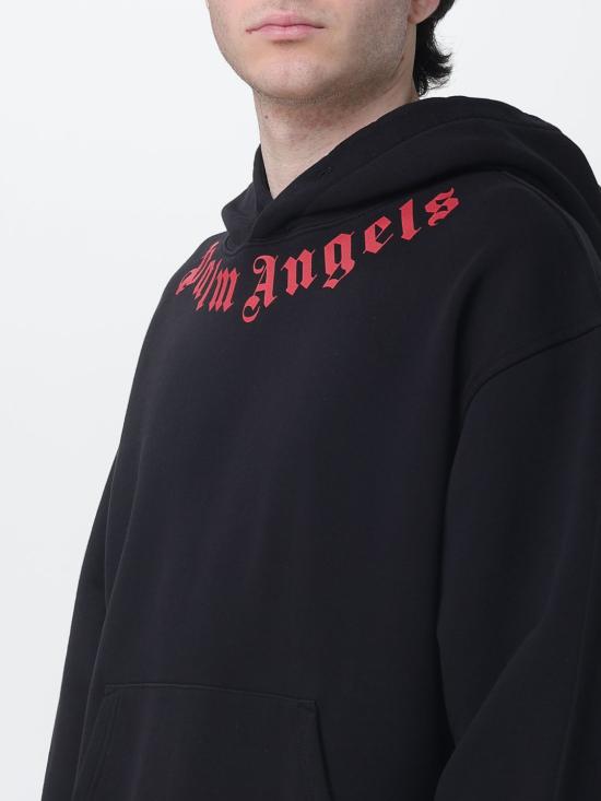 26SS 팜앤젤스 후드 티셔츠 PMBB17DS26FLE007 1025 Black - PALM ANGELS