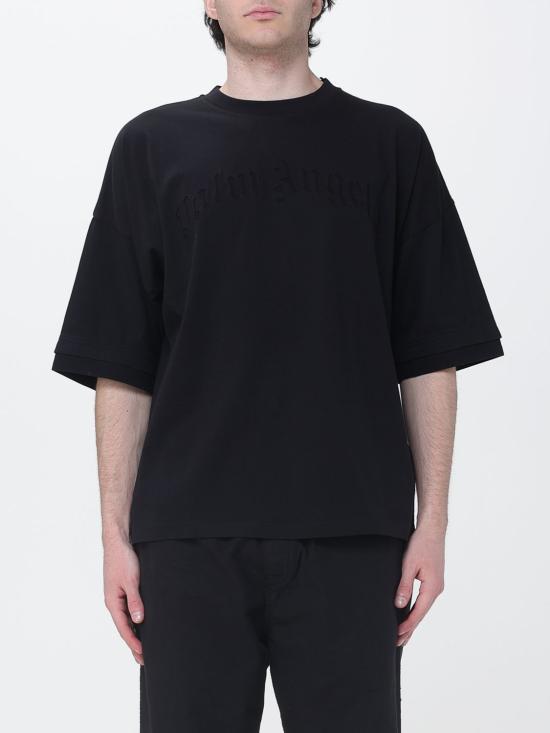 26SS 팜앤젤스 반팔 티셔츠 PMAA10QS26JER001 1010 Black