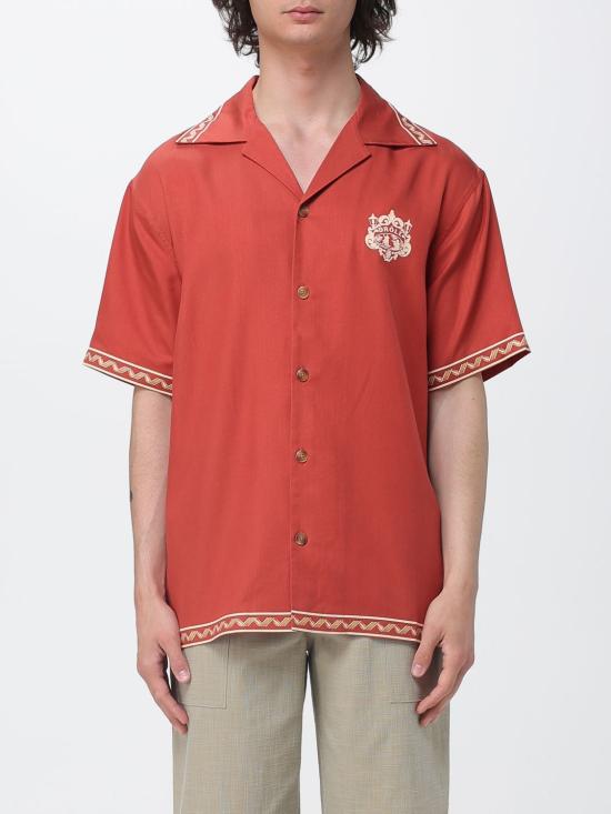 26SS 드롤드무슈 반팔 셔츠 KSH228CLY001 BR Brick Red