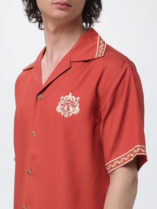26SS 드롤드무슈 반팔 셔츠 KSH228CLY001 BR Brick Red - DROLE DE MONSIEUR