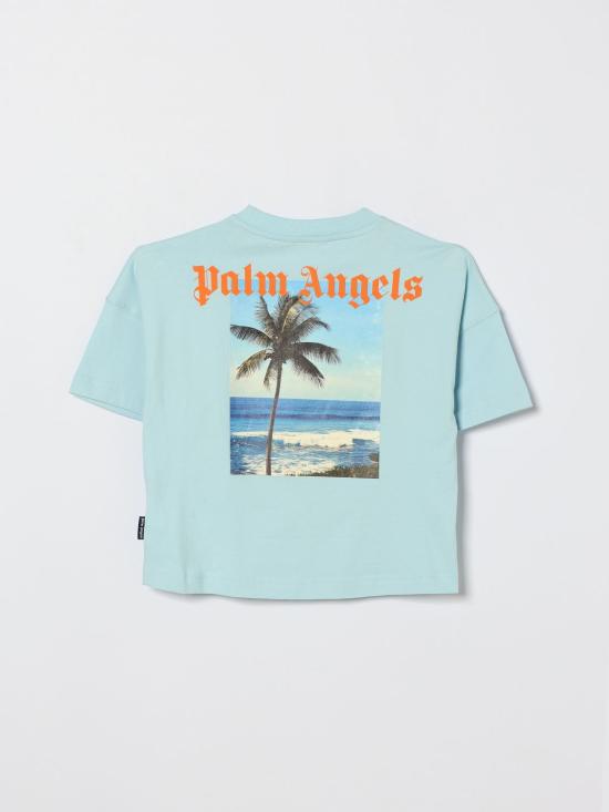 26SS [키즈] 팜앤젤스 티셔츠 PBAA002S26JER002 960 Blue - PALM ANGELS