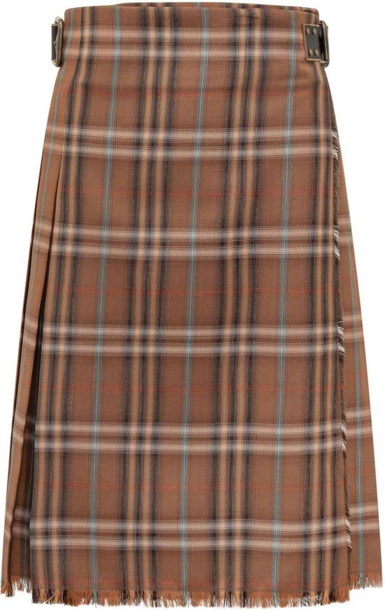 26SS 버버리 체크 울 킬트 8113987C4032 BROWN