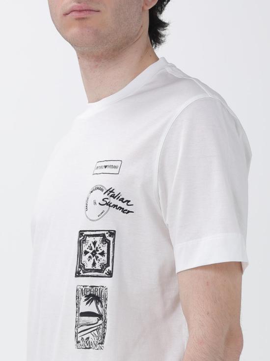 26SS 엠포리오 아르마니 반팔 티셔츠 EM004994AF24470 U0003 White - EMPORIO ARMANI