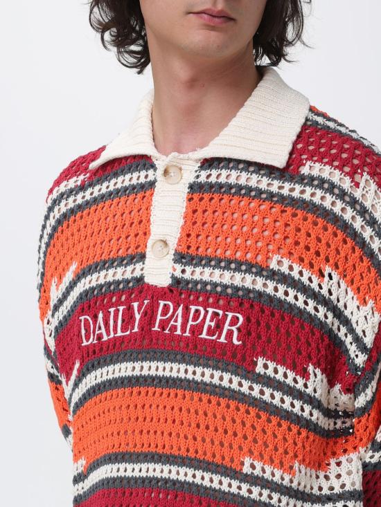 26SS 데일리 페이퍼 폴로 티셔츠 2610005 840 Red - DAILY PAPER