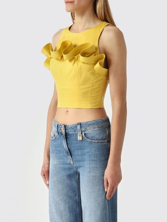 26SS 엘리자베타프랜치 탑 TO05462E2 EV4 Yellow - ELISABETTA FRANCHI