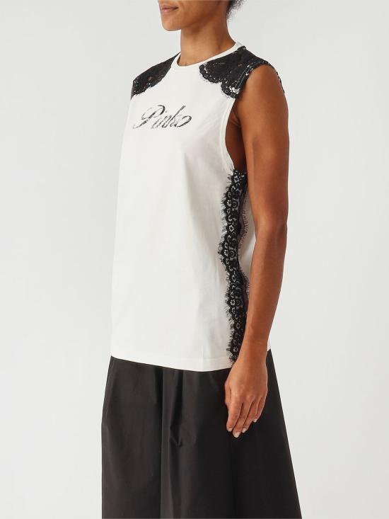 26SS 핑코 민소매 티셔츠 106562A383 Z07 White - PINKO