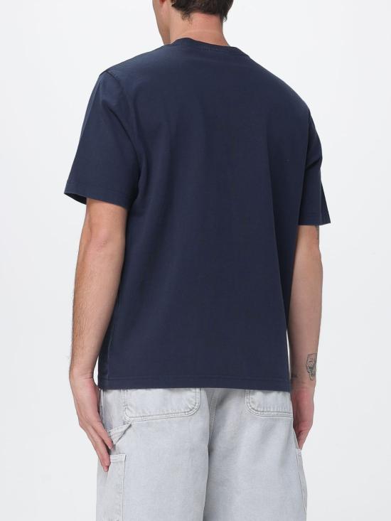 26SS 메종키츠네 핸드라이팅 컴포트 티셔츠 MM00126KJ7025 0414 Navy - MAISON KITSUNE