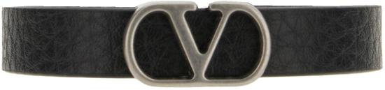 26SS 발렌티노 가라바니 가죽 벨트 8Y2J0X63GMY0NO BLACK