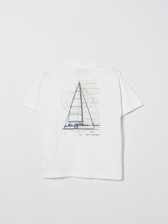 26SS [키즈] 폴앤샤크 티셔츠 WOM00GLAA54 10101 White - PAUL & SHARK