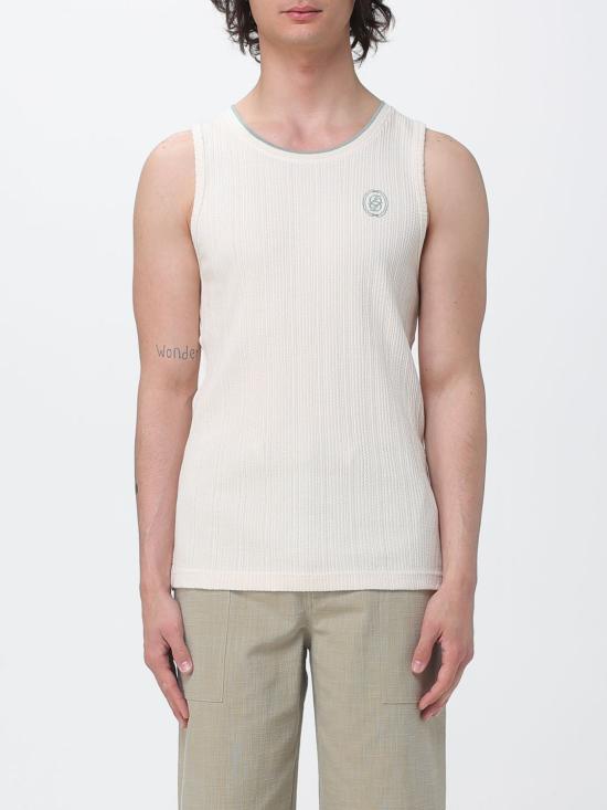 26SS 드롤드무슈 민소매 티셔츠 KTS319CO267 OW White