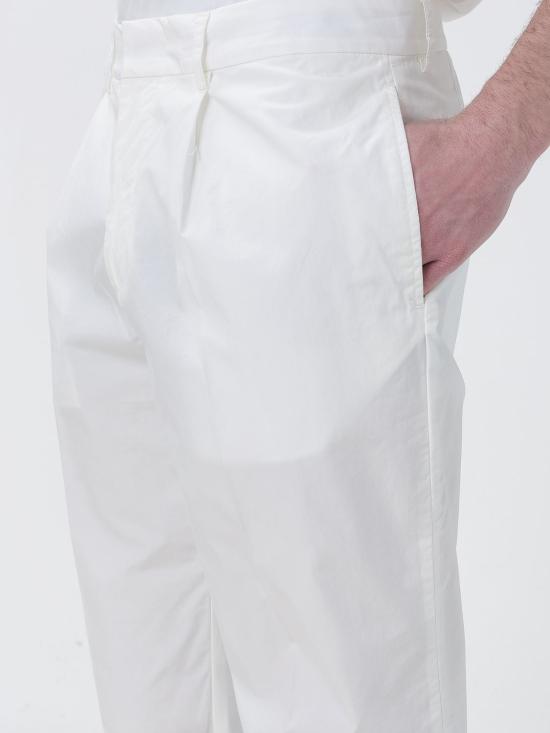 26SS 엠포리오 아르마니 스트레이트 팬츠 EM005898AF25633 U1055 White - EMPORIO ARMANI