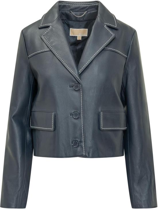 26SS 마이클 코어스 가죽 자켓 MR610D2KFN409 DONKERGREY