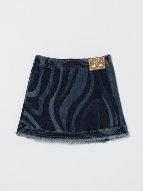 26SS [키즈] 푸찌 스커트 PY7B71L0384 620 Blue - PUCCI