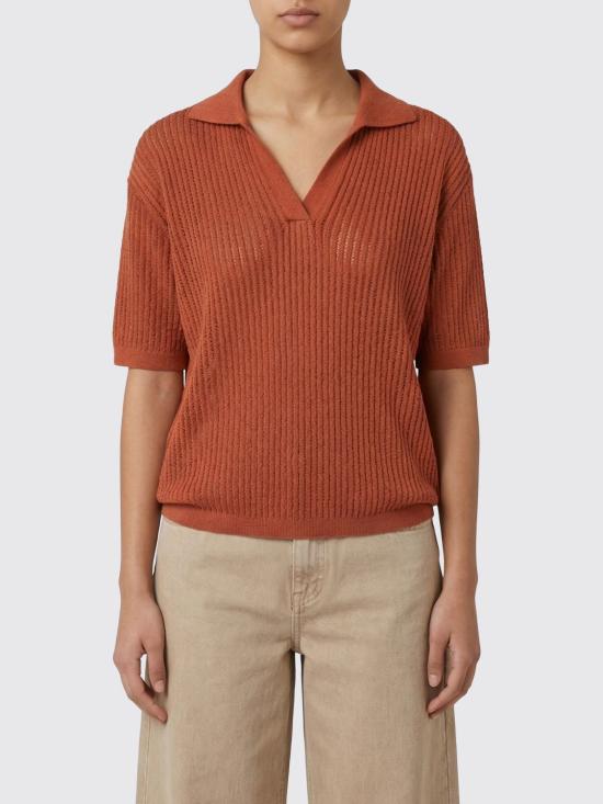 26SS 로베르토 콜리나 폴로 티셔츠 261FXA20024 BRICK Red