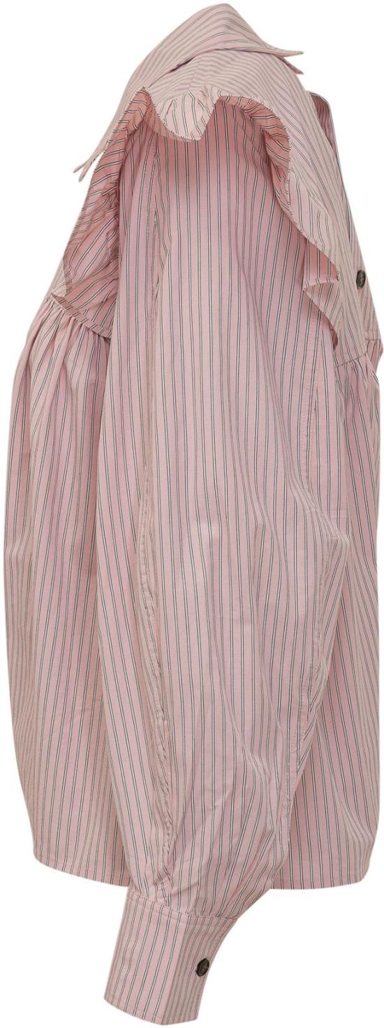 26SS 가니 스트라이프 프릴 블라우스 A1040084868 PINK - GANNI